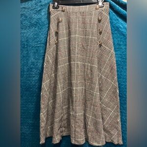 Elegant Checkered A-Line Skirt